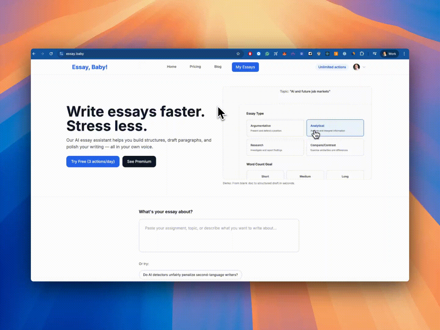 From blank doc to structured draft